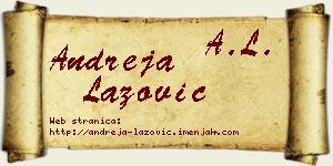 Andreja Lazović vizit kartica